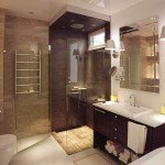 interior design of a master bathroom