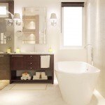 interior design of a master bathroom