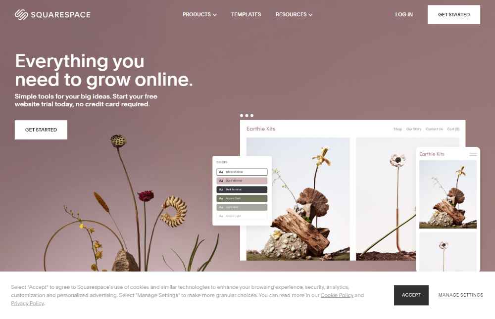 real estate mini website squarespace