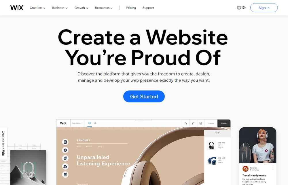 real estate mini website wix