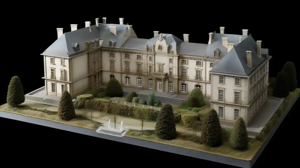 Architectural_model_diorama_of_modern-day_manor_estate
